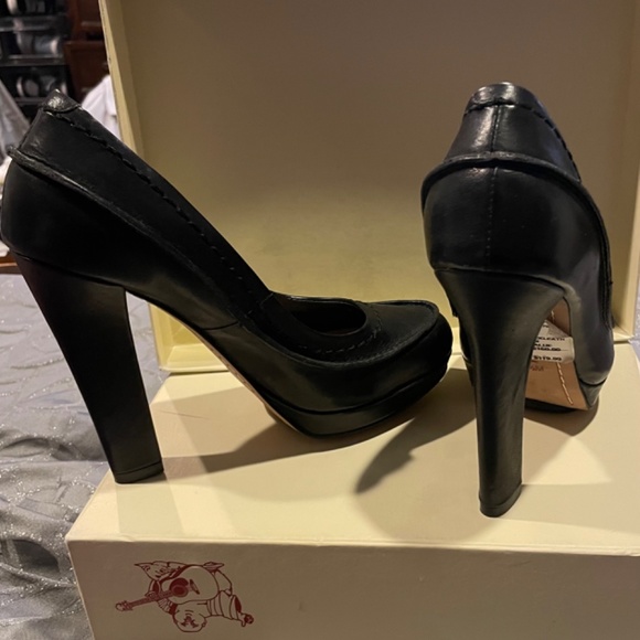 Brand new true religion black leather platform heels - Picture 4 of 7